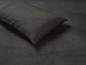 Bettwäsche Baumwolle garngefärbt LISTRA uni schwarz